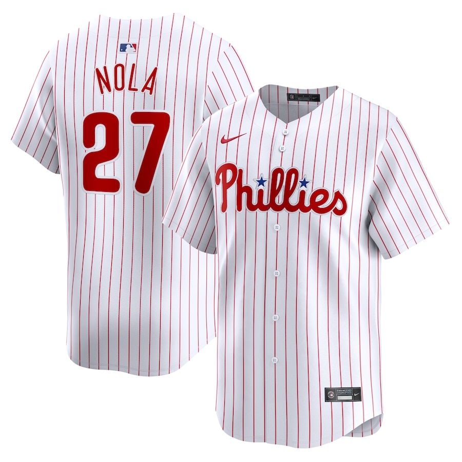 Men's Philadelphia Phillies Aaron Nola White Home Limited Player Jersey