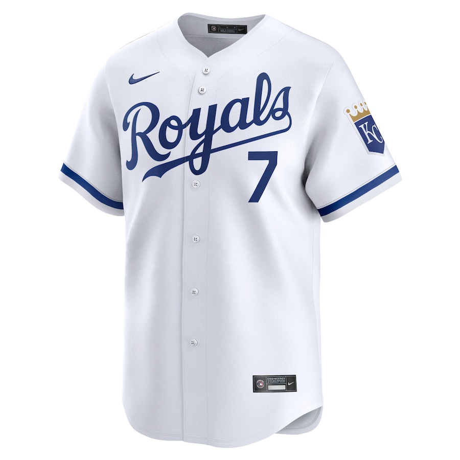 Men's Kansas City Royals Bobby Witt Jr. White Home Limited Player Jersey