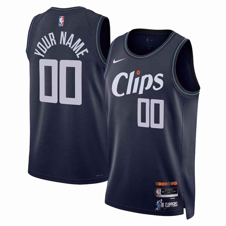 Unisex LA Clippers Nike Navy 2023/24 Custom Swingman Jersey - City Edition