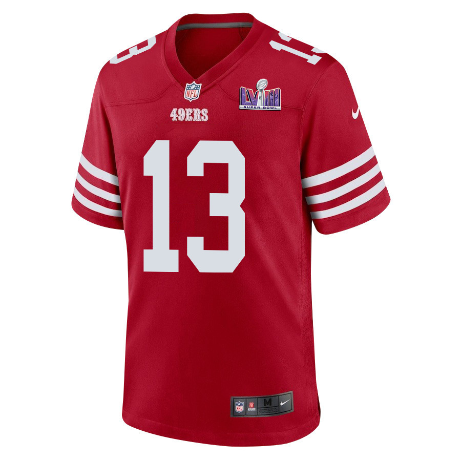 Brock Purdy 13 Signed San Francisco 49ers Super Bowl LVIII Game Men Jersey - Scarlet