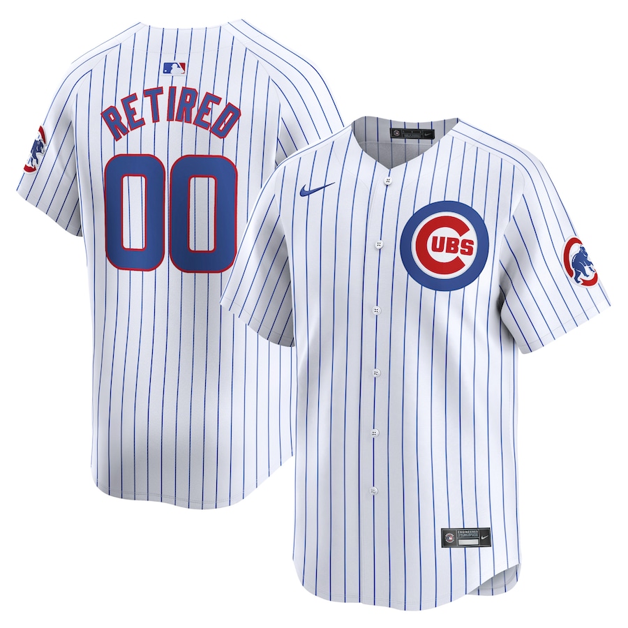 Men's Chicago Cubs White Home Limited Pick-A-Player Retired Roster Jersey