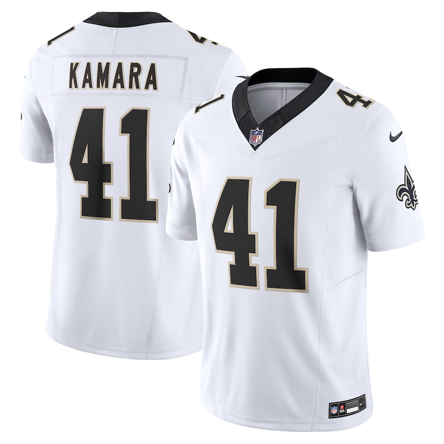 Mens New Orleans Saints Alvin Kamara White Vapor F.U.S.E. Limited Jersey