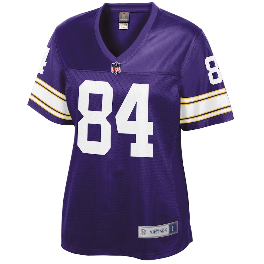 Womens Minnesota Vikings Randy Moss Pro Line Purple Retired Player Replica Jersey