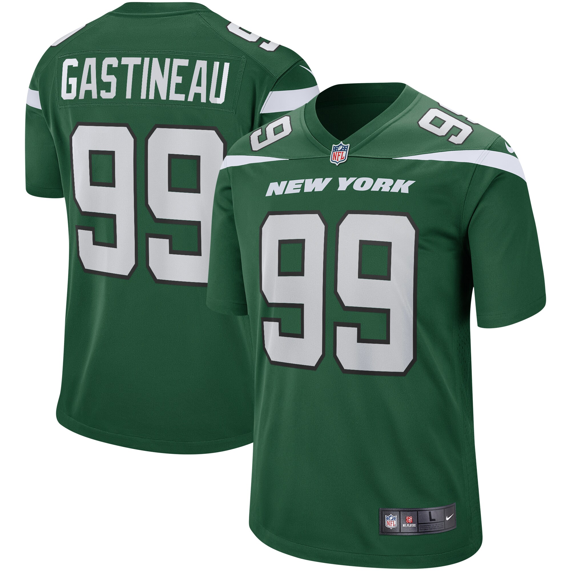 Mark Gastineau New York Jets Game Retired Player Jersey - Gotham Green