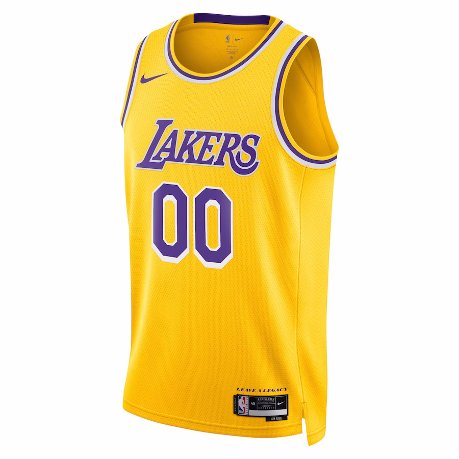 Unisex Los Angeles Lakers Nike Gold Swingman Custom Jersey - Icon Edition