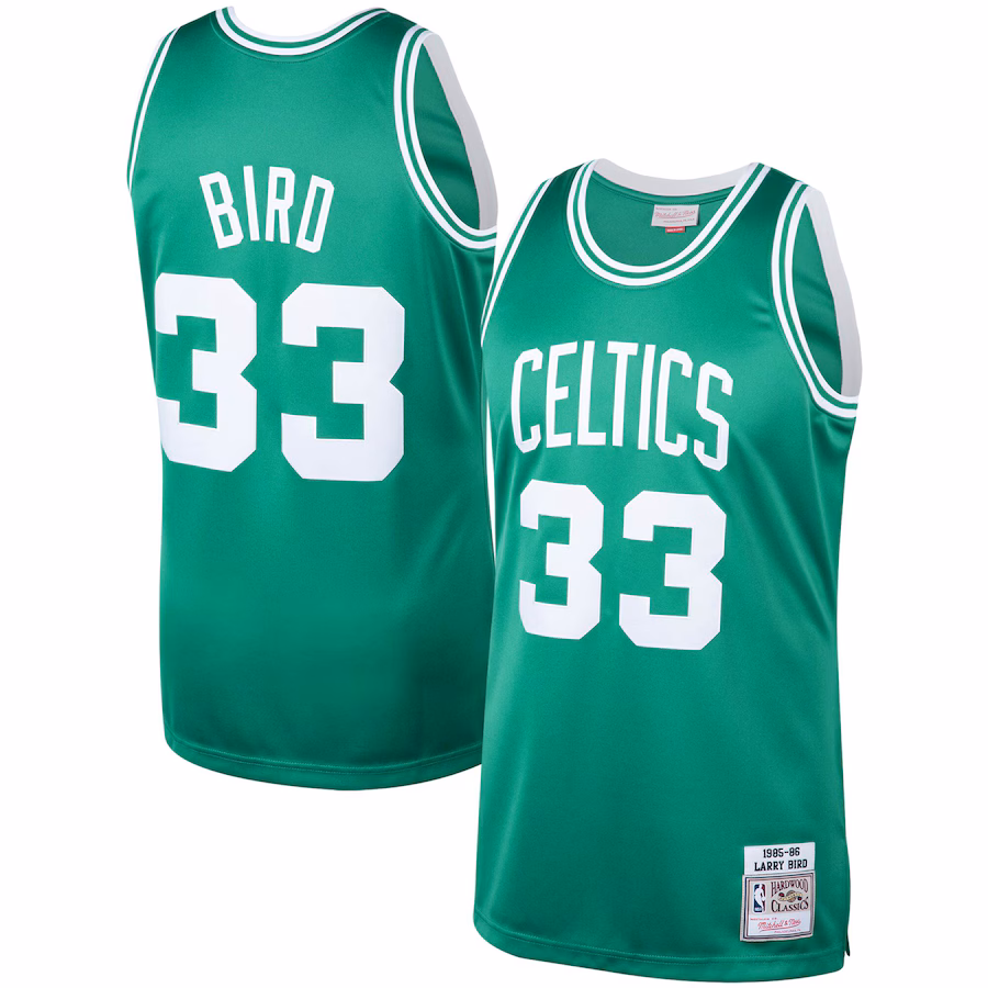 Men's Boston Celtics Larry Bird Mitchell & Ness Kelly Green 1985 Hardwood Classics Authentic Jersey