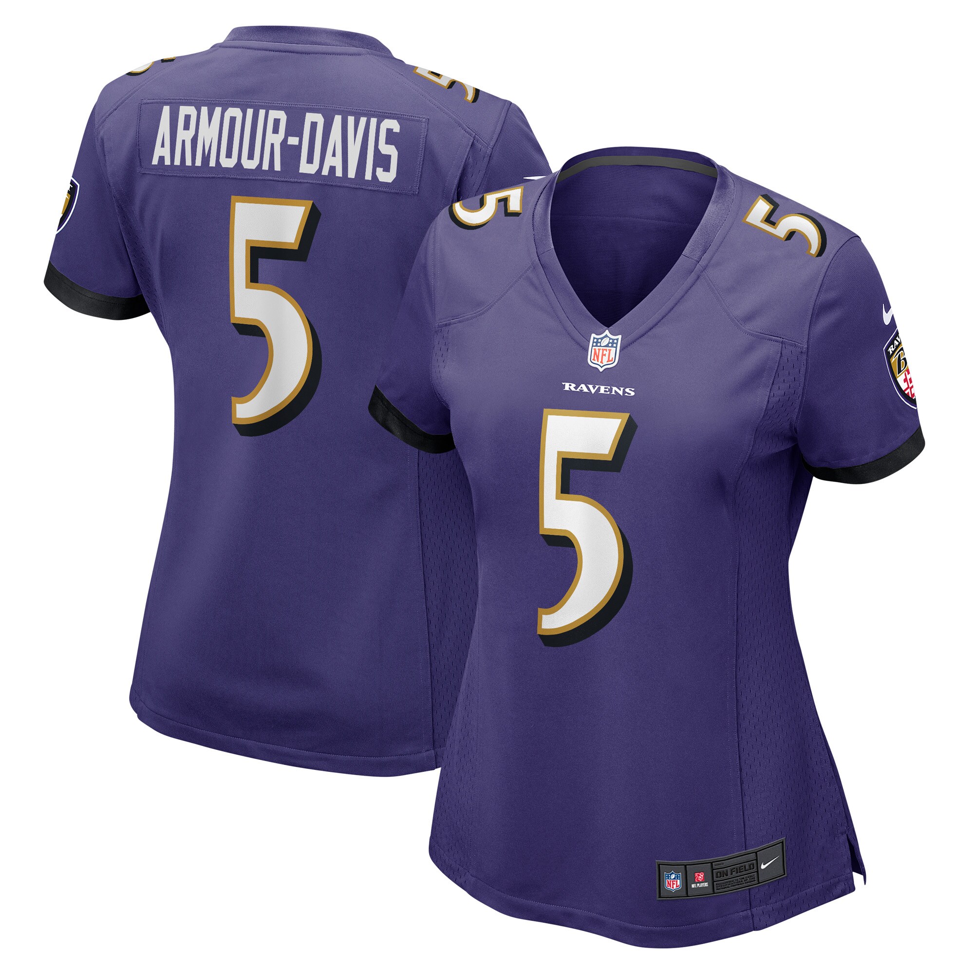 Jalyn Armour-Davis Baltimore Ravens Women's Game Player Jersey - Purple