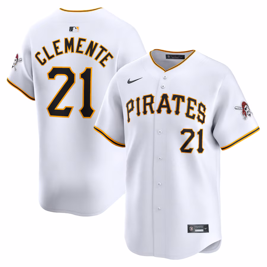 Women's Pittsburgh Pirates Roberto Clemente Nike White Home Limited Player Jersey
