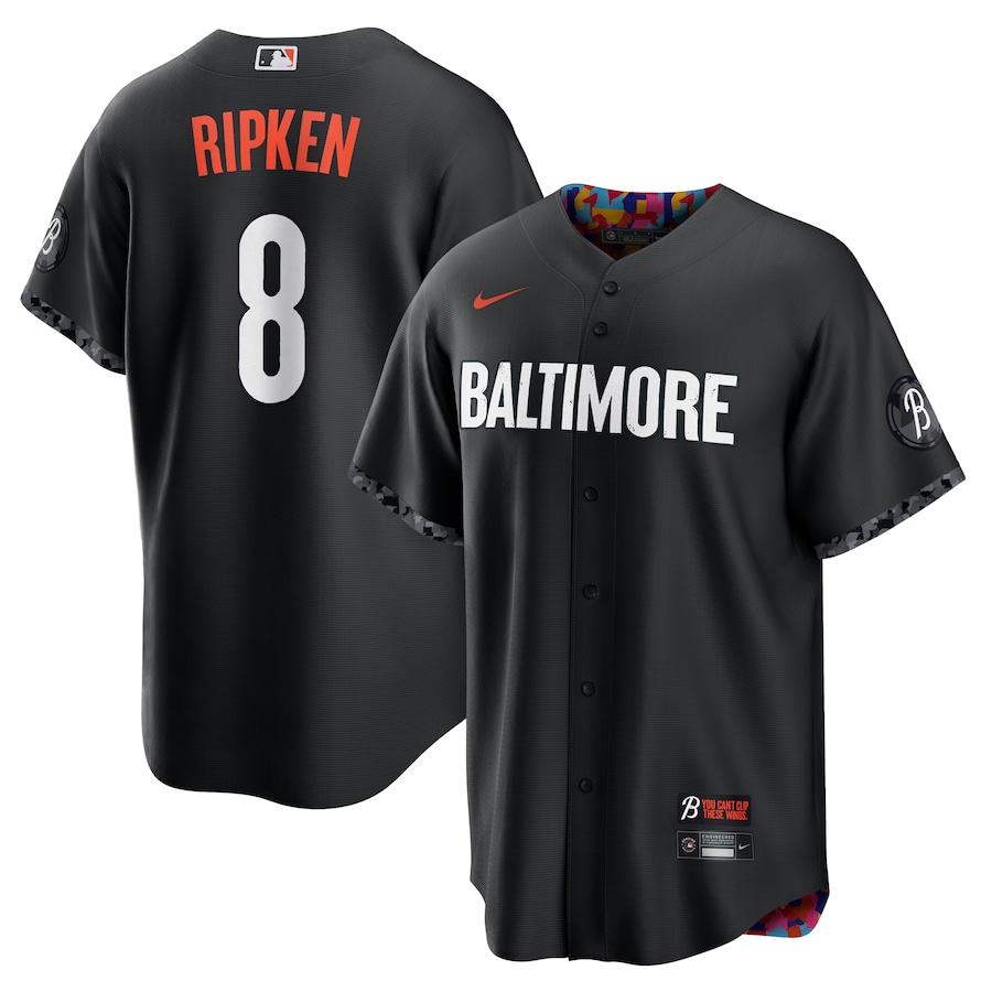 Men's Baltimore Orioles Cal Ripken Black City Connect Replica Player Jersey