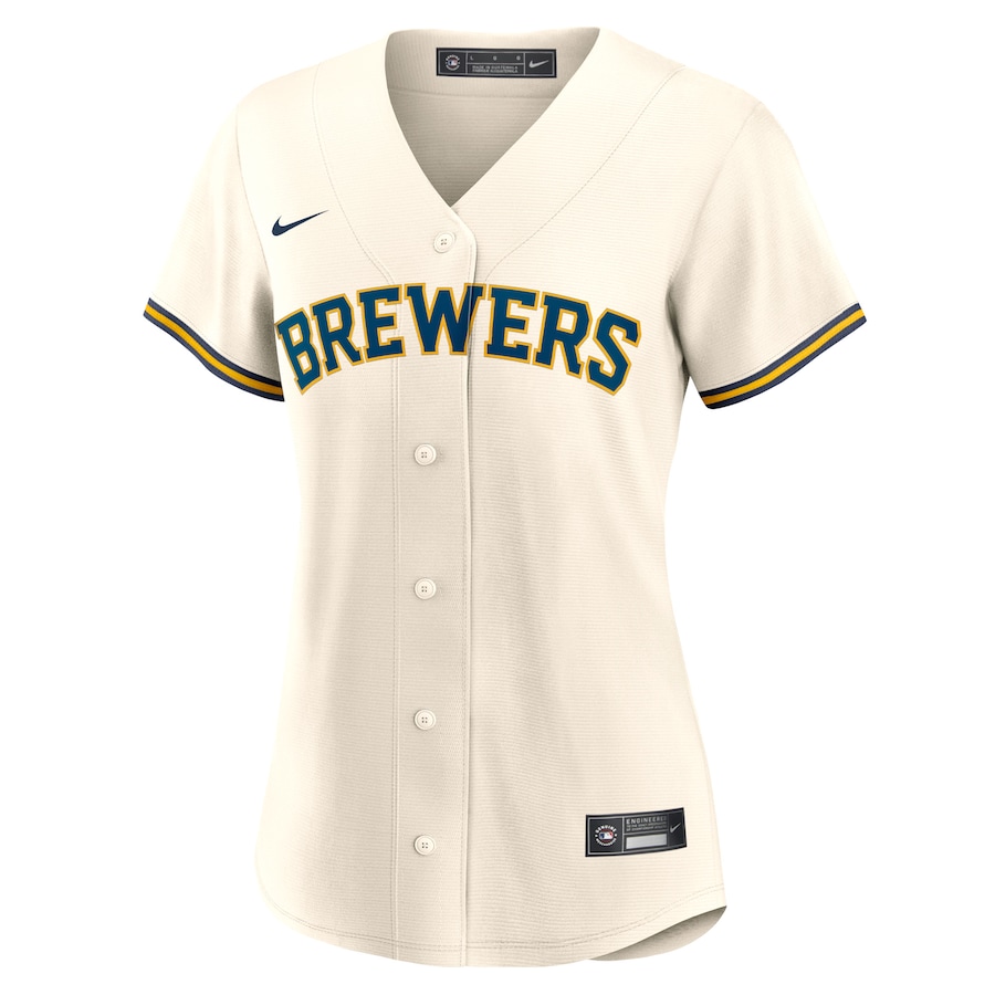 Women's Milwaukee Brewers Christian Yelich Cream Home Replica Player Jersey