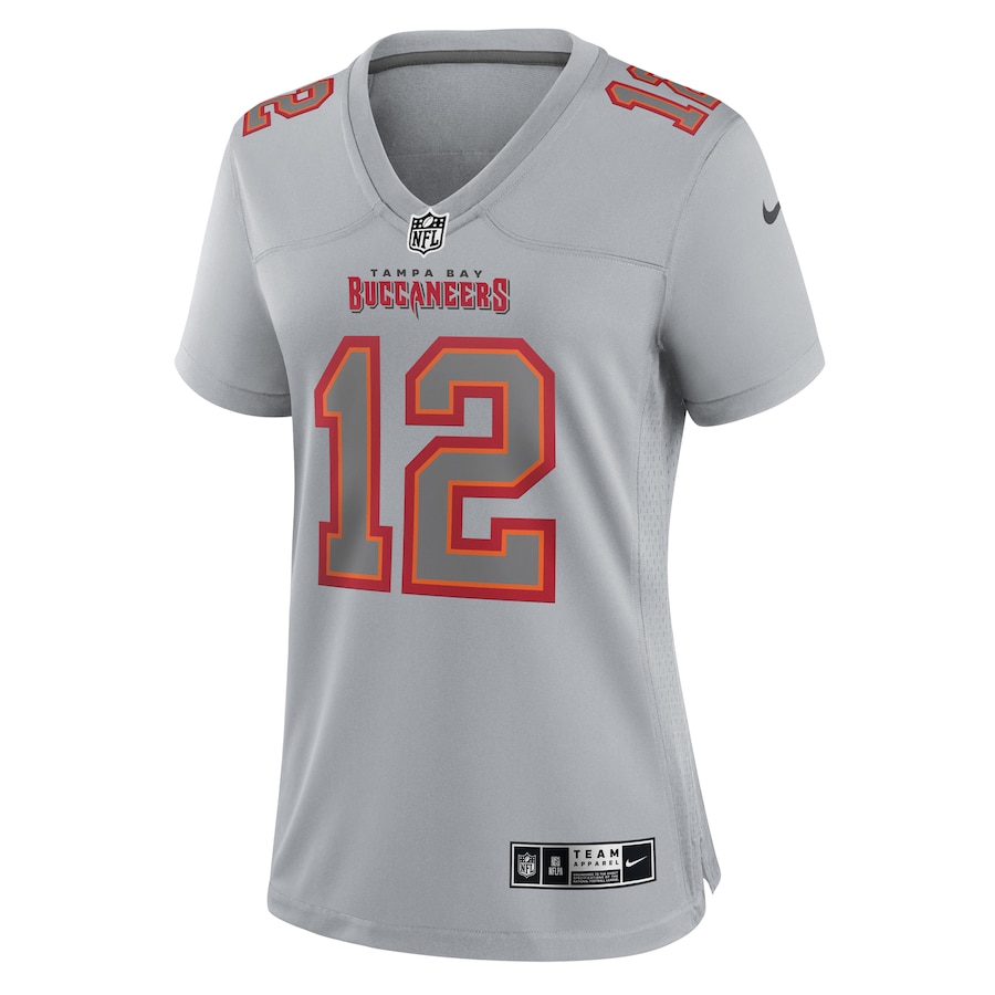 Womens Tampa Bay Buccaneers Tom Brady Gray Atmosphere Fashion Game Jersey