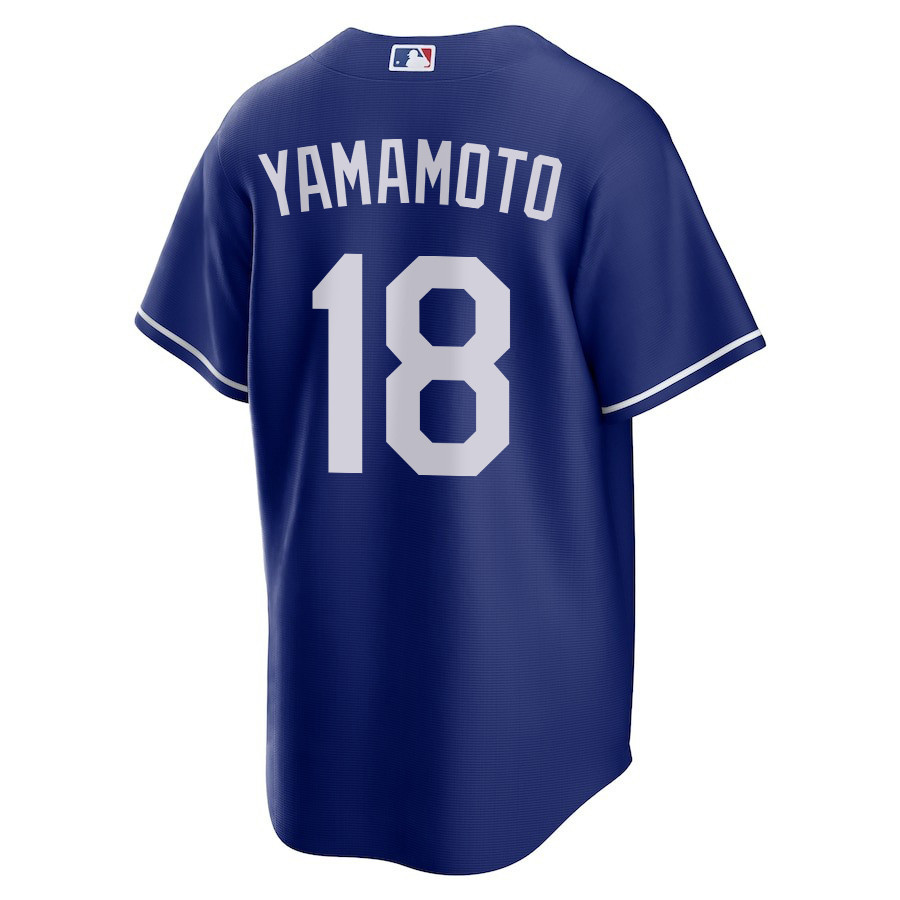 Yoshinobu Yamamoto 18 Los Angeles Dodgers Alternate Men Jersey - Royal
