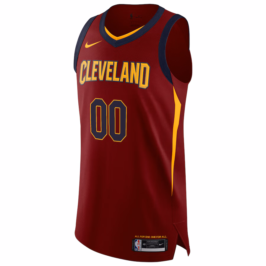 Men's Cleveland Cavaliers Nike Wine Authentic Custom Jersey - Icon Edition