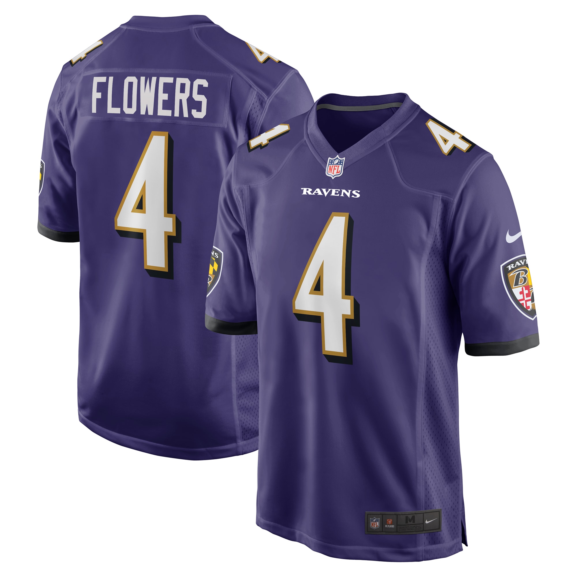 Zay Flowers Baltimore Ravens 2023 NFL Draft First Round Pick Game Jersey - Purple