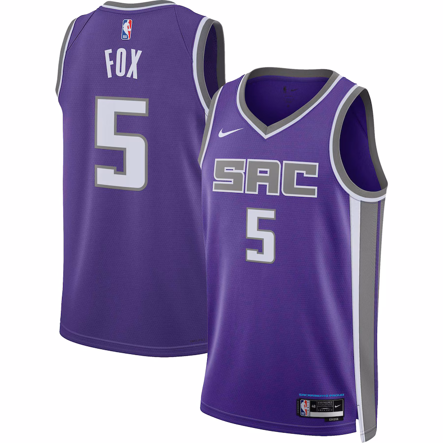 Unisex Sacramento Kings De'Aaron Fox Nike Purple Swingman Jersey - Icon Edition
