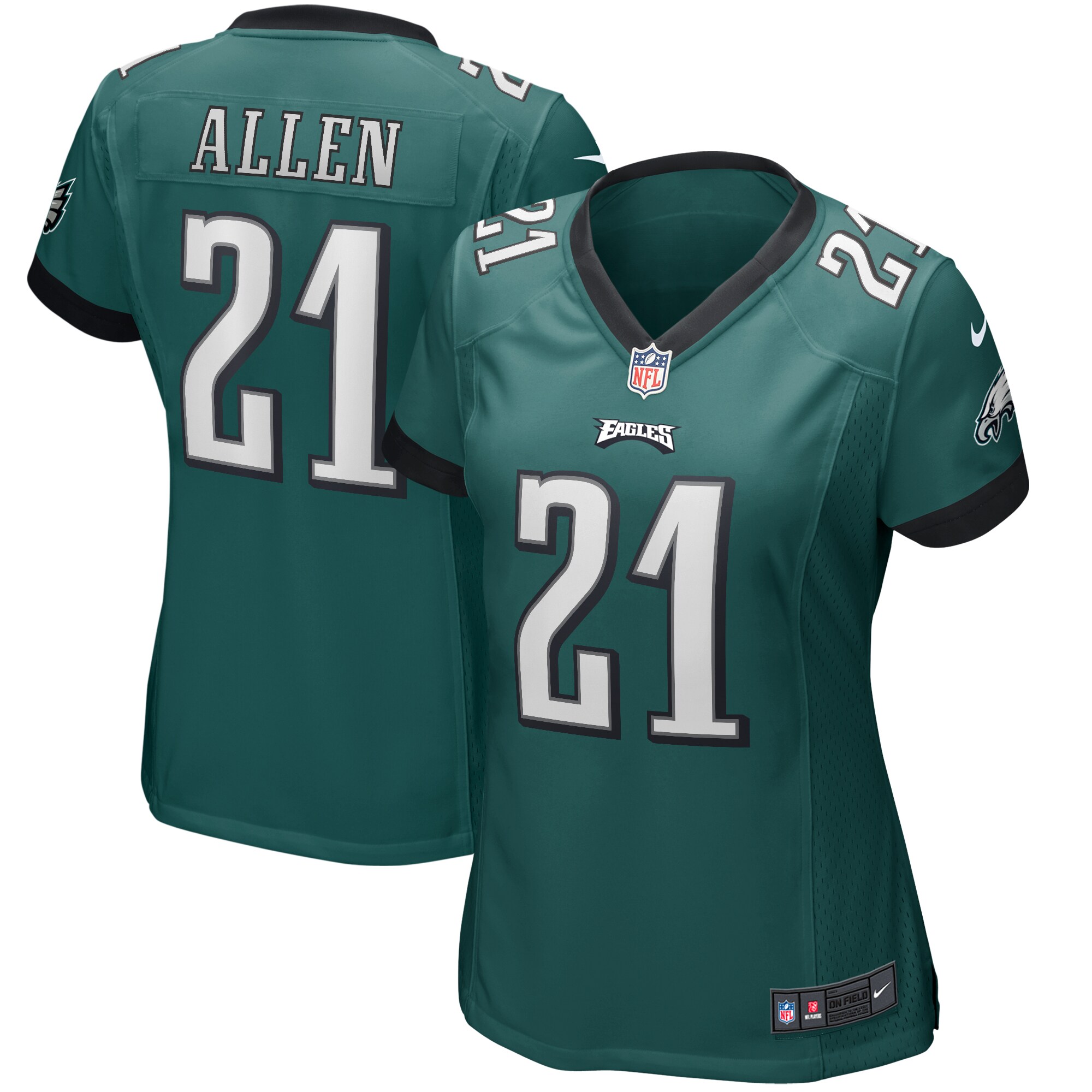 Eric Allen Philadelphia Eagles Women's Game Retired Player Jersey - Midnight Green