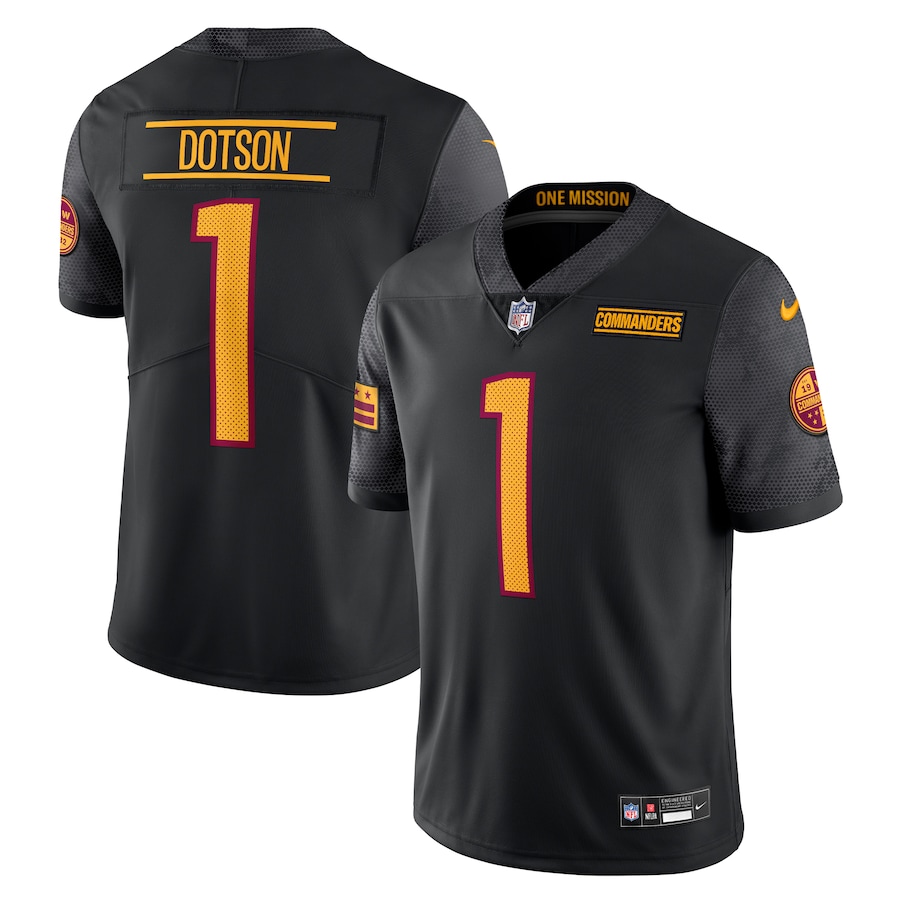 Mens Washington Commanders Jahan Dotson Black Alternate Vapor Untouchable Limited Jersey