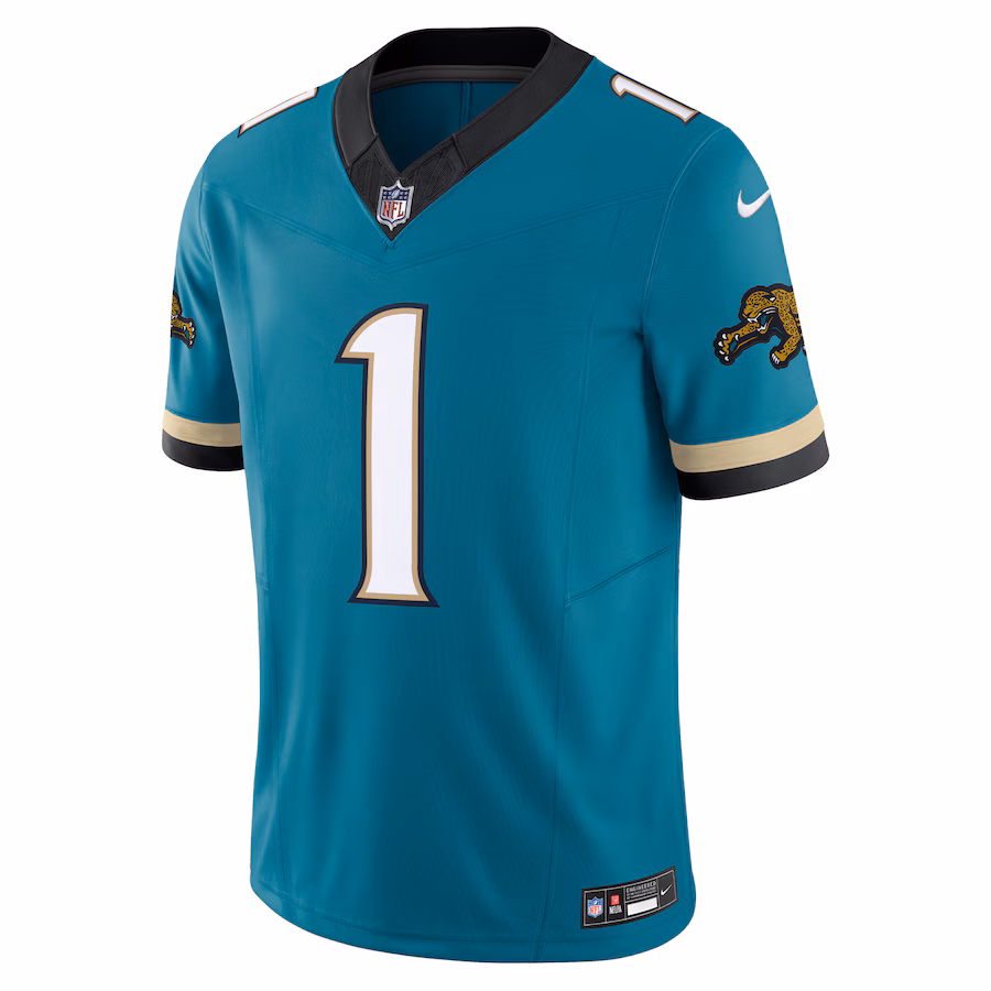 Travis Etienne Jacksonville Jaguars Nike Prowler Throwback Vapor F.U.S.E. Limited Jersey - Teal