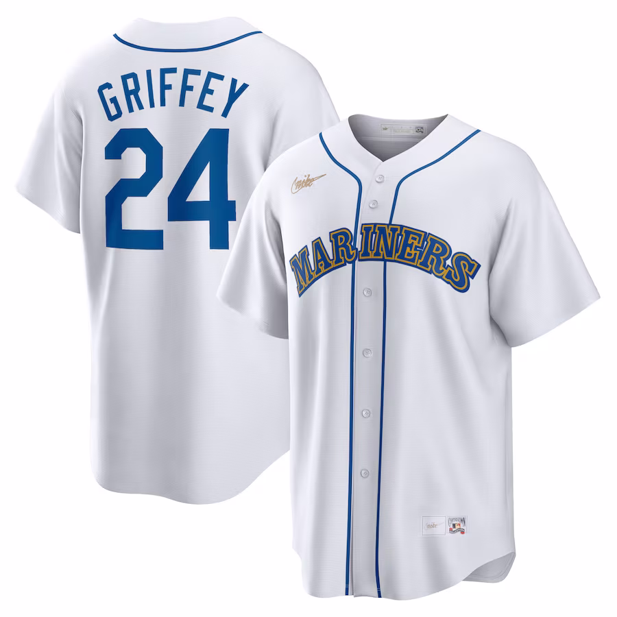 Youth Seattle Mariners Ken Griffey Jr. Nike White Home Cooperstown Collection Player Jersey