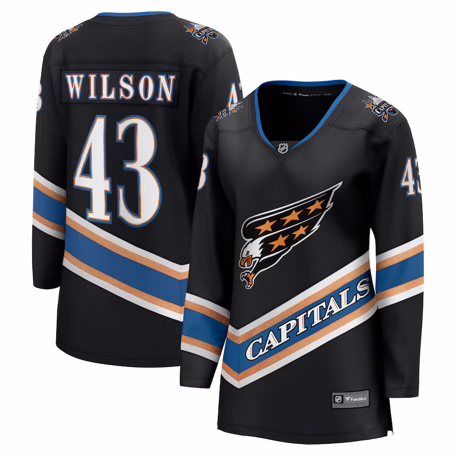 Tom Wilson Washington Capitals Fanatics Women's Alternate 50th Anniversary Premier Breakaway Player Jersey - Black