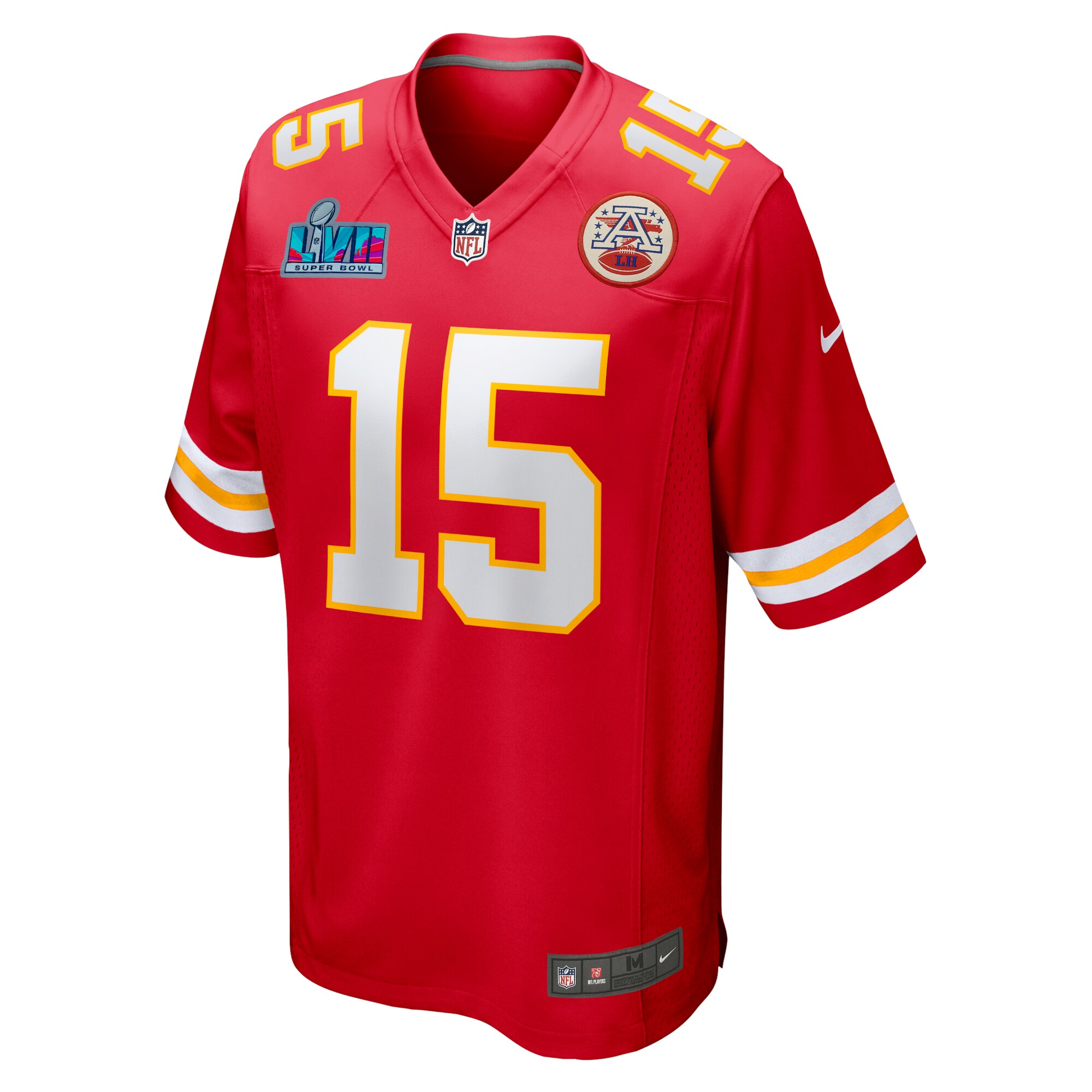 Patrick Mahomes Kansas City Chiefs Super Bowl LVII (2022 Season) Patch Game Jersey - Red