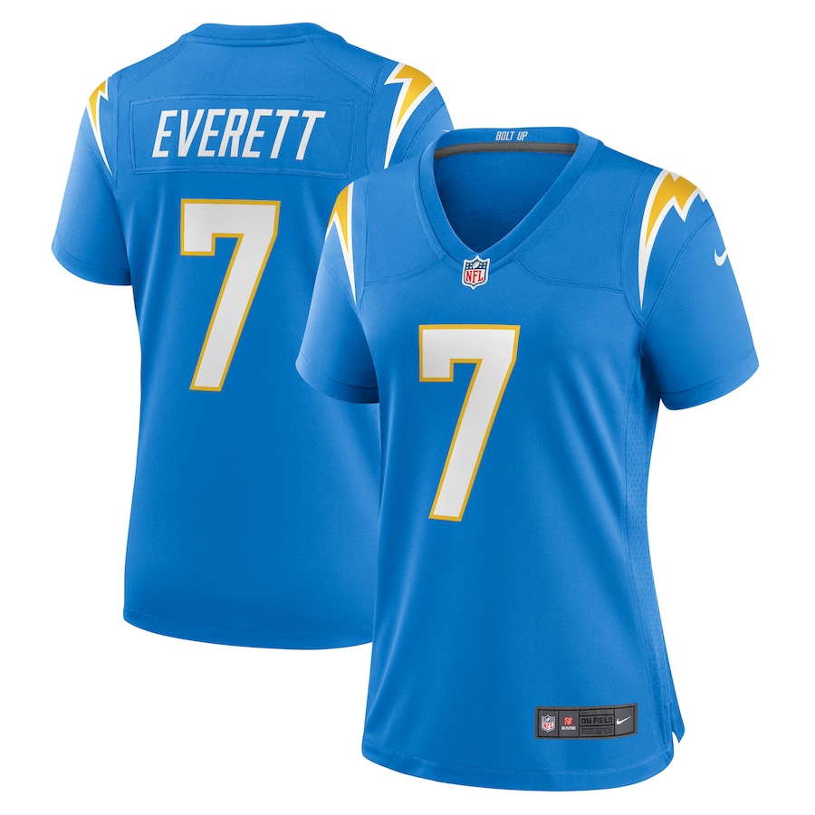 Womens Los Angeles Chargers Gerald Everett Powder Blue Player Game Jersey