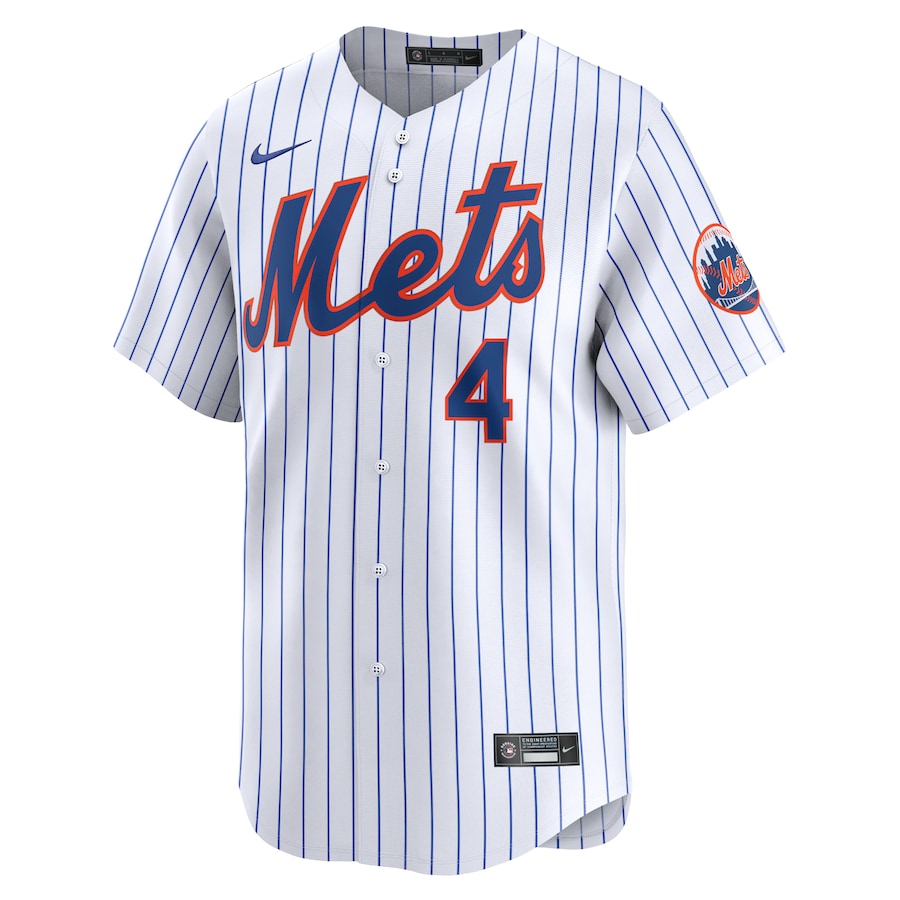 Men's New York Mets Francisco Alvarez White Home Limited Player Jersey