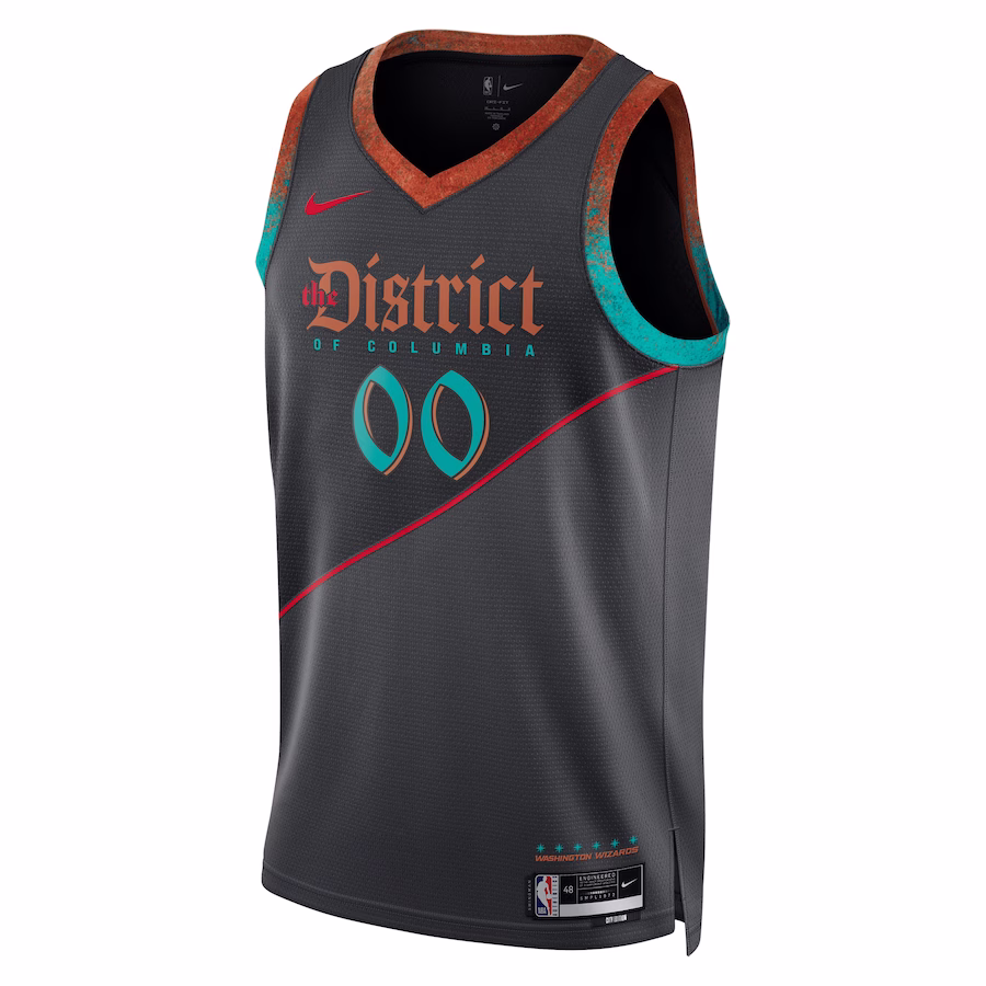 Unisex Washington Wizards Nike Black 2023/24 Custom Swingman Jersey - City Edition