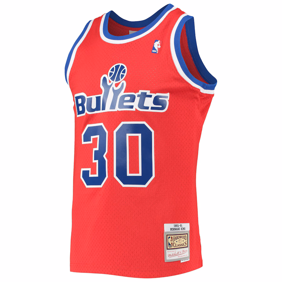 Men's Washington Bullets Bernard King Mitchell & Ness Red Hardwood Classics Swingman Jersey