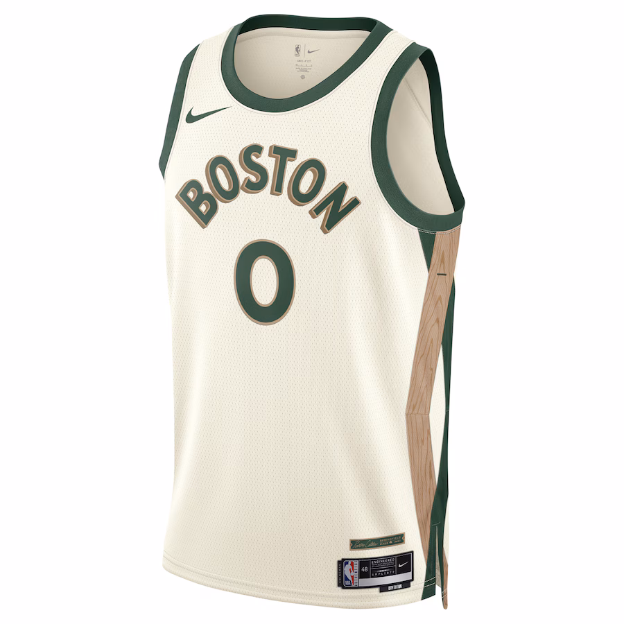 Unisex Boston Celtics Jayson Tatum Nike White 2023/24 Swingman Jersey - City Edition