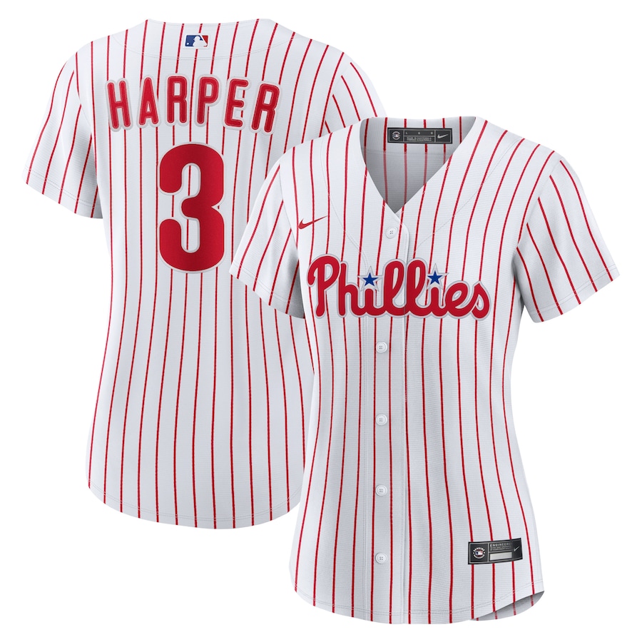 Women's Philadelphia Phillies Bryce Harper White Home Replica Player Jersey