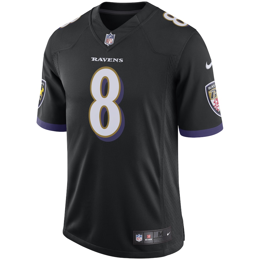 Mens Baltimore Ravens Lamar Jackson Black Speed Machine Limited Jersey