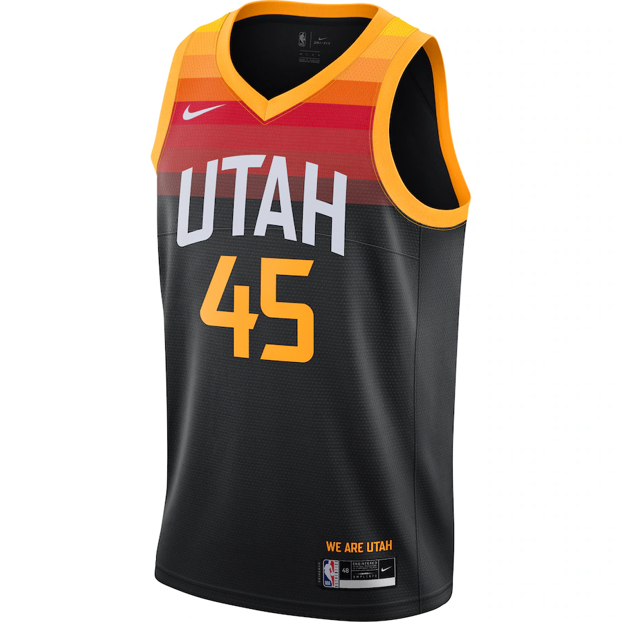 Men's Utah Jazz Donovan Mitchell Nike Black 2021/22 Swingman Player Jersey - City Edition
