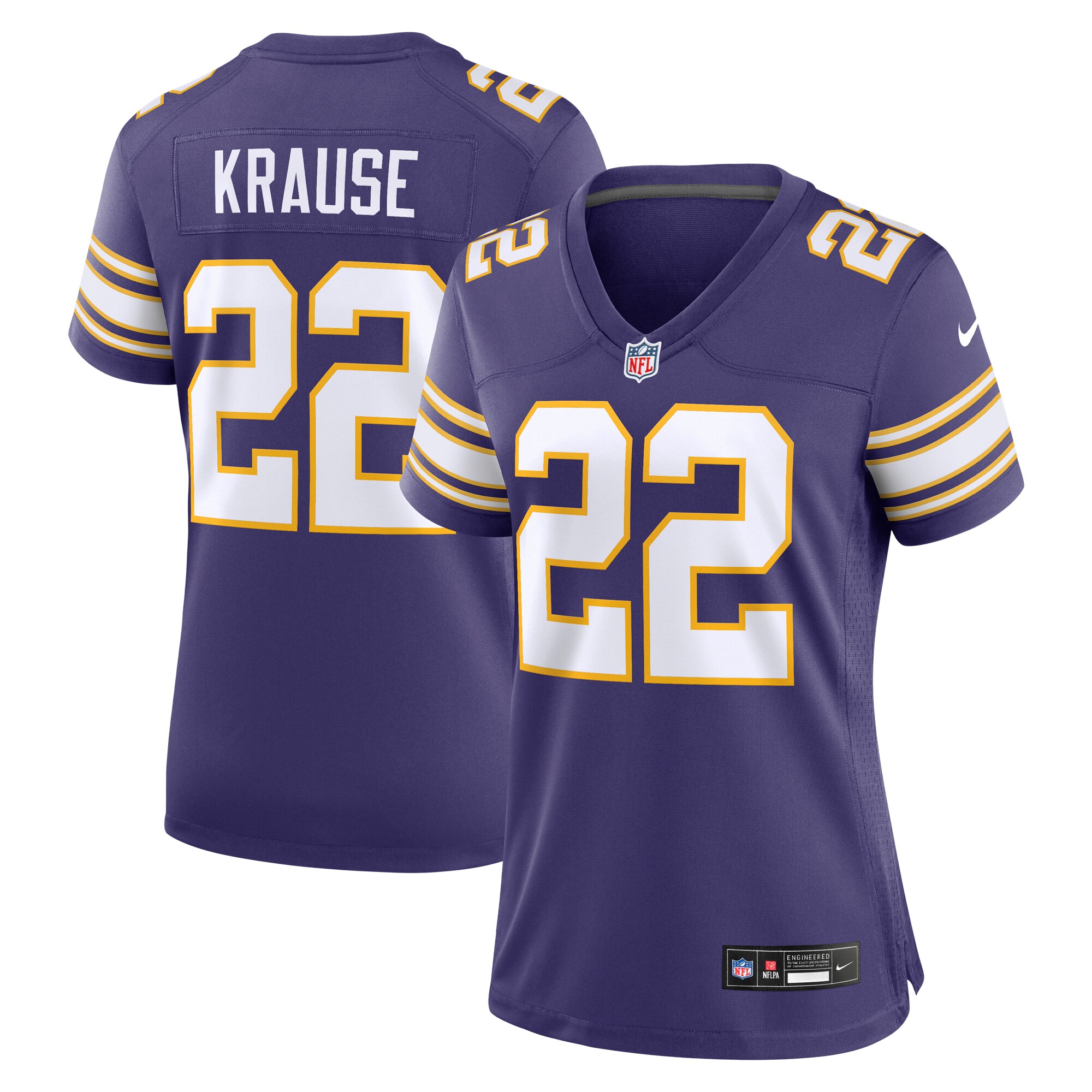 Paul Krause Minnesota Vikings Women's Classic Retired Player Jersey - Purple