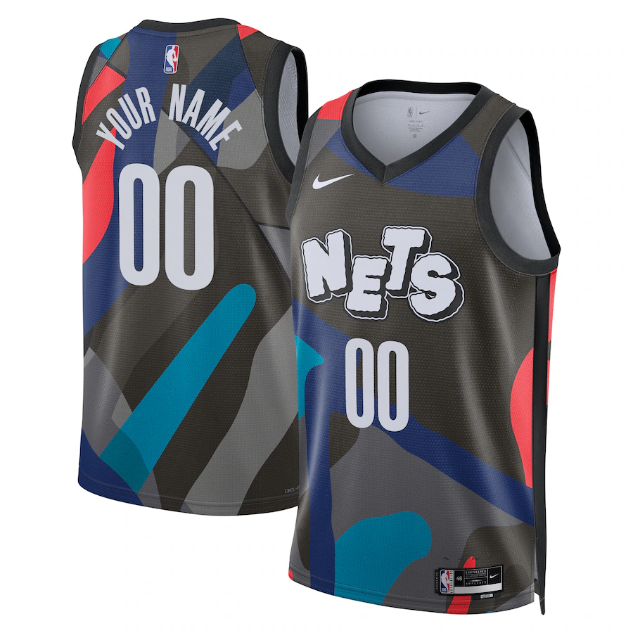 Unisex Brooklyn Nets Nike Black 2023/24 Custom Swingman Jersey - City Edition