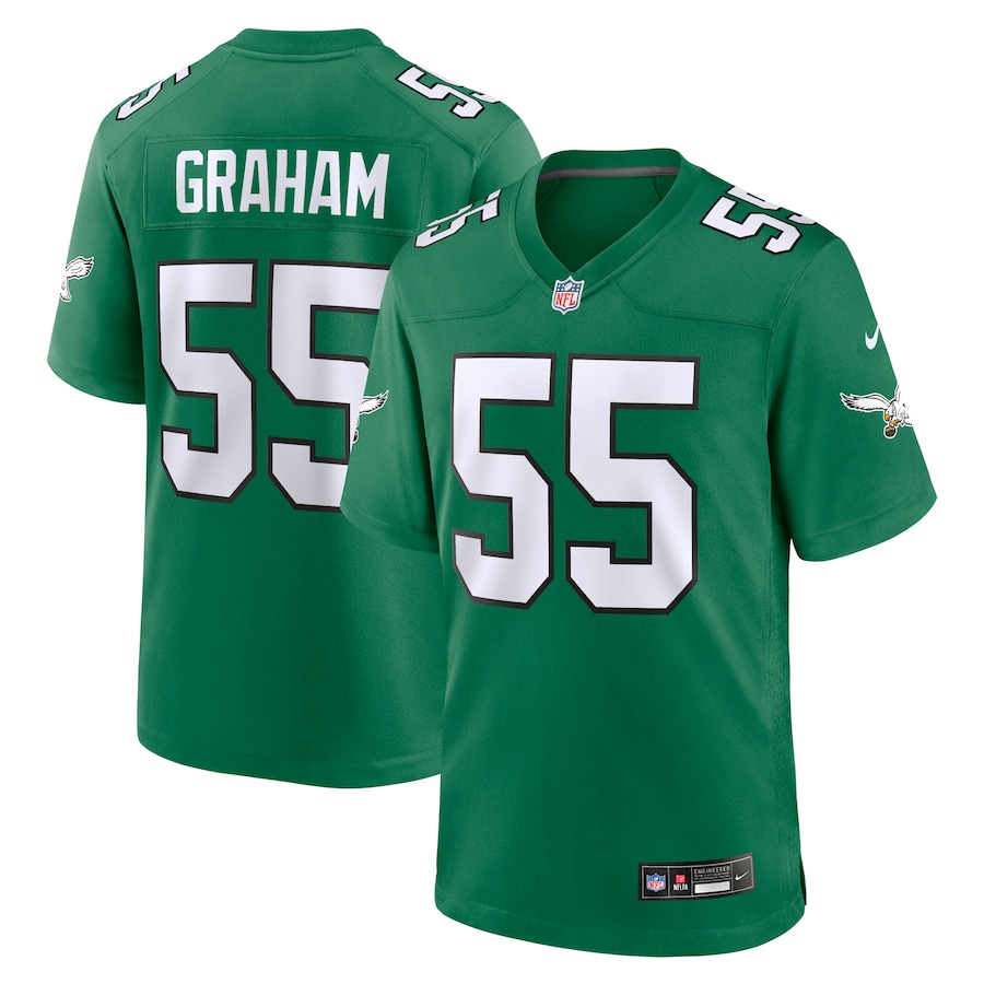 Mens Philadelphia Eagles Brandon Graham Kelly Green Alternate Game Jersey