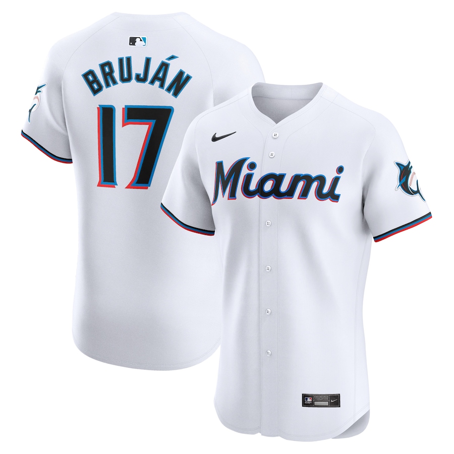 Women's Miami Marlins Vidal Brujan Nike White Home Elite Player Jersey