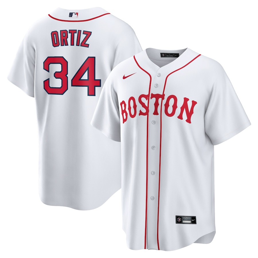 Men's Boston Red Sox David Ortiz White Alternate Replica Player Jersey