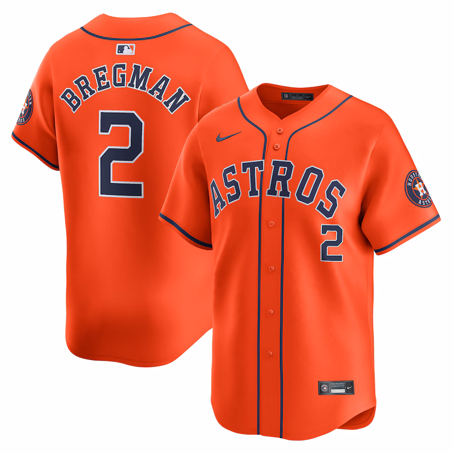 Alex Bregman Houston Astros Nike Alternate Limited Player Jersey – Orange