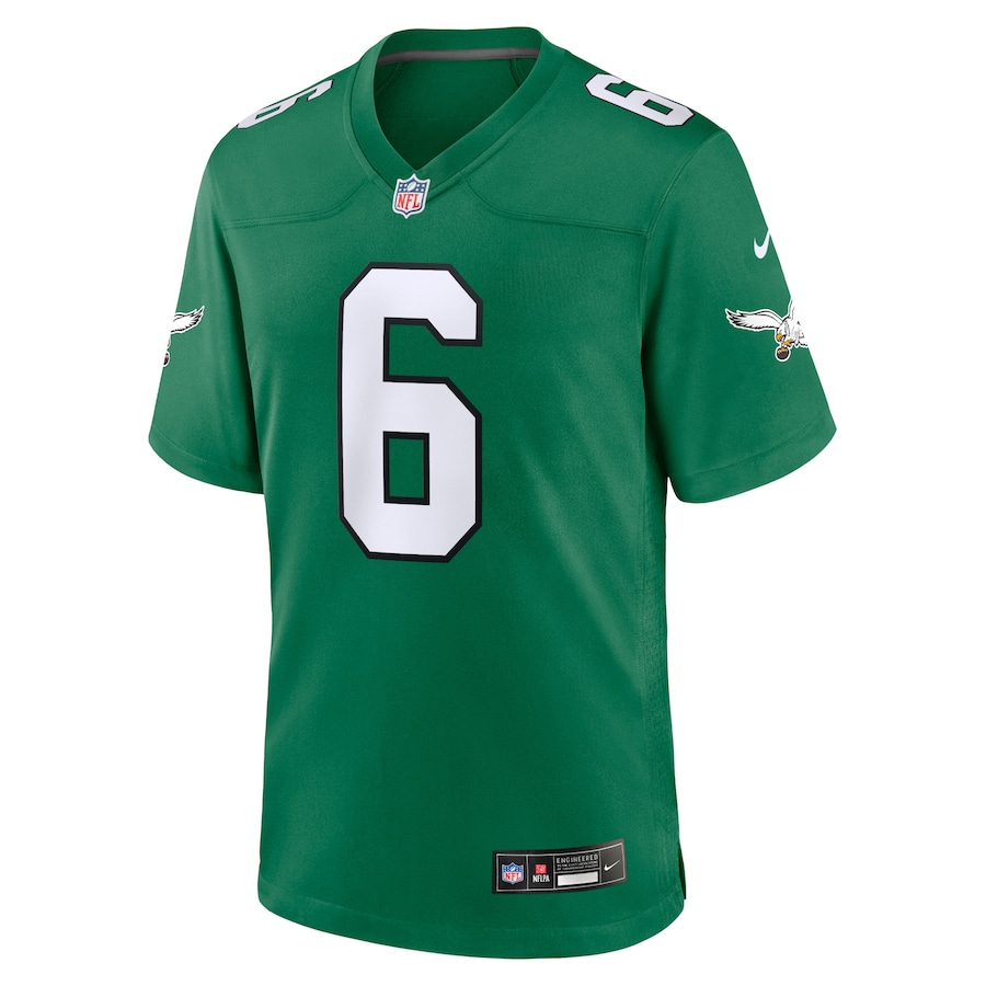 Mens Philadelphia Eagles DeVonta Smith Kelly Green Alternate Game Player Jersey