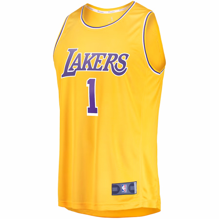 D'Angelo Russell Los Angeles Lakers Fanatics Fast Break Player Jersey - Icon Edition - Gold