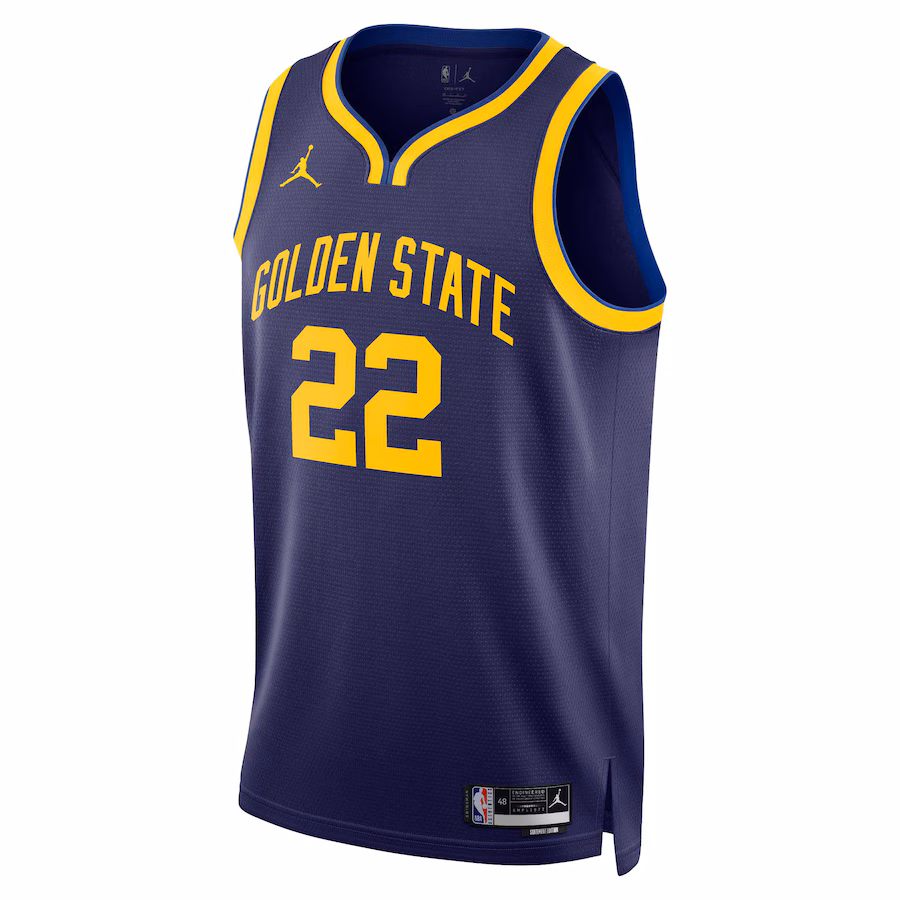 Unisex Golden State Warriors Andrew Wiggins Jordan Brand Navy Swingman Jersey - Statement Edition