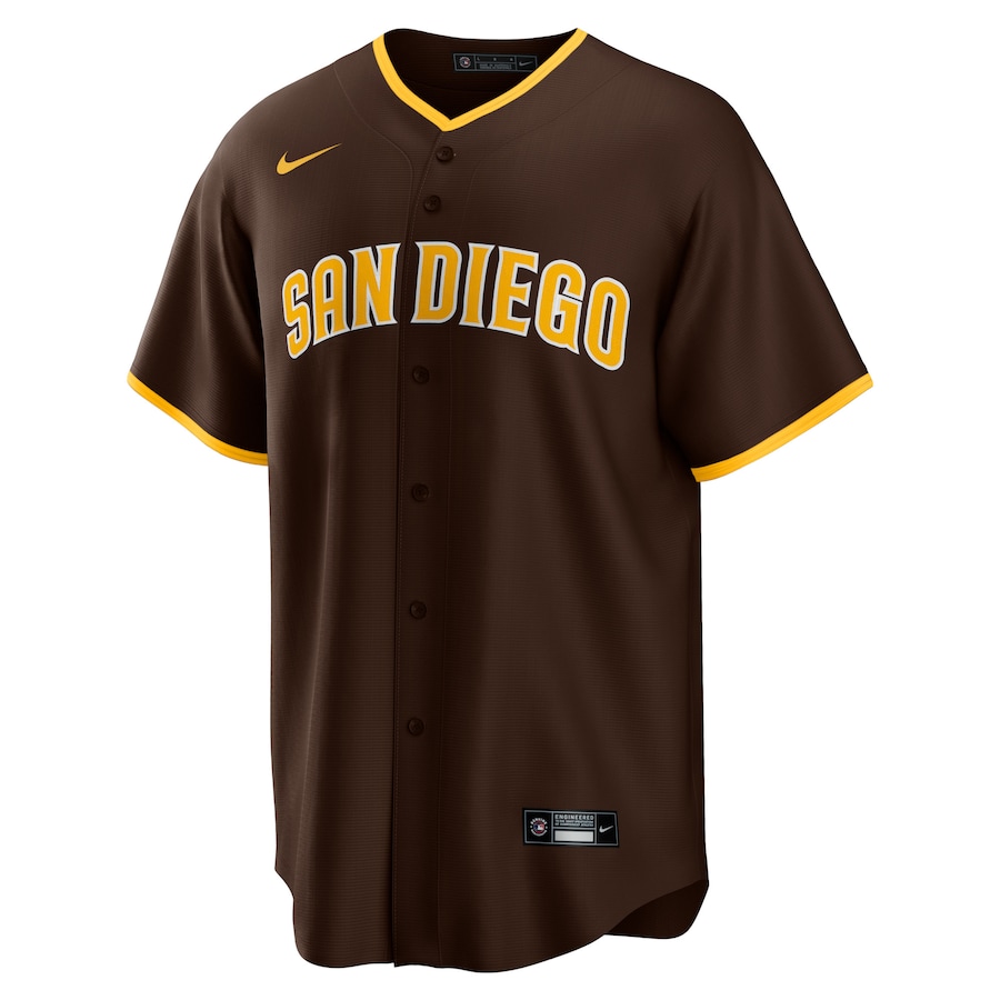 Men's San Diego Padres Yu Darvish Brown Alternate Replica Player Jersey