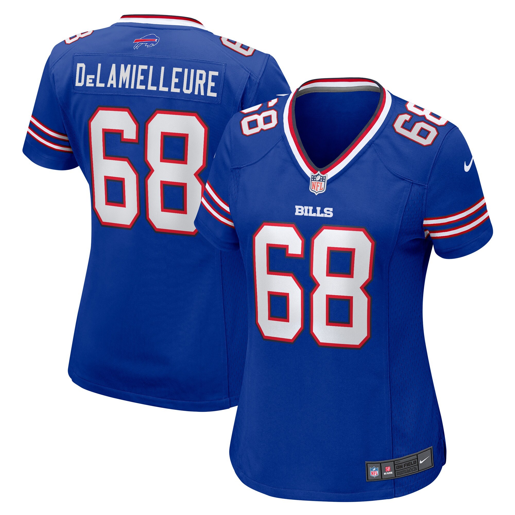 Joe DeLamielleure Buffalo Bills Women's Game Retired Player Jersey - Royal