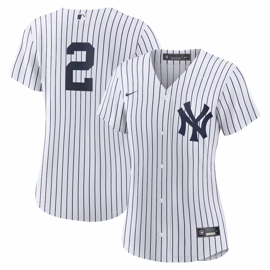 Youth New York Yankees Derek Jeter Nike White/Navy Home Replica Player Jersey