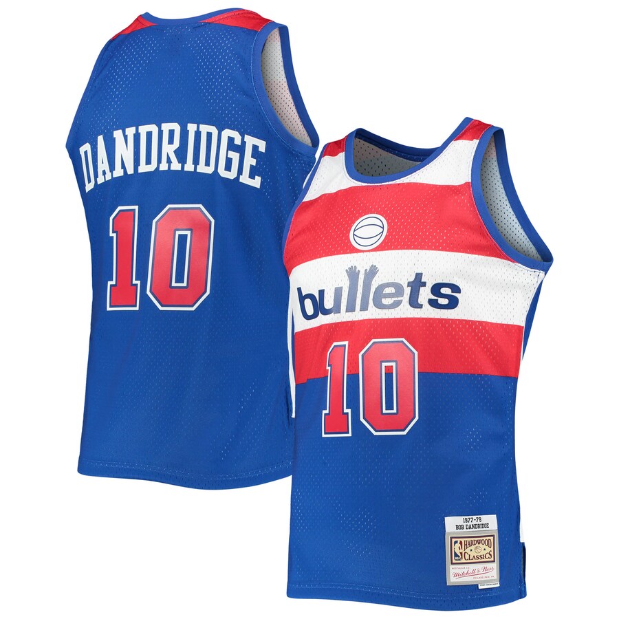 Men's Washington Bullets Bob Dandridge Mitchell & Ness Blue Hardwood Classics Swingman Jersey