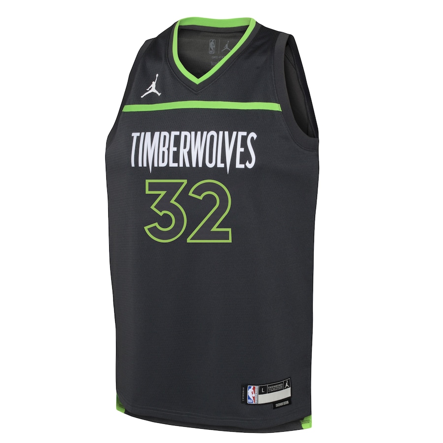 Youth Minnesota Timberwolves Karl-Anthony Towns Jordan Brand Black Jersey