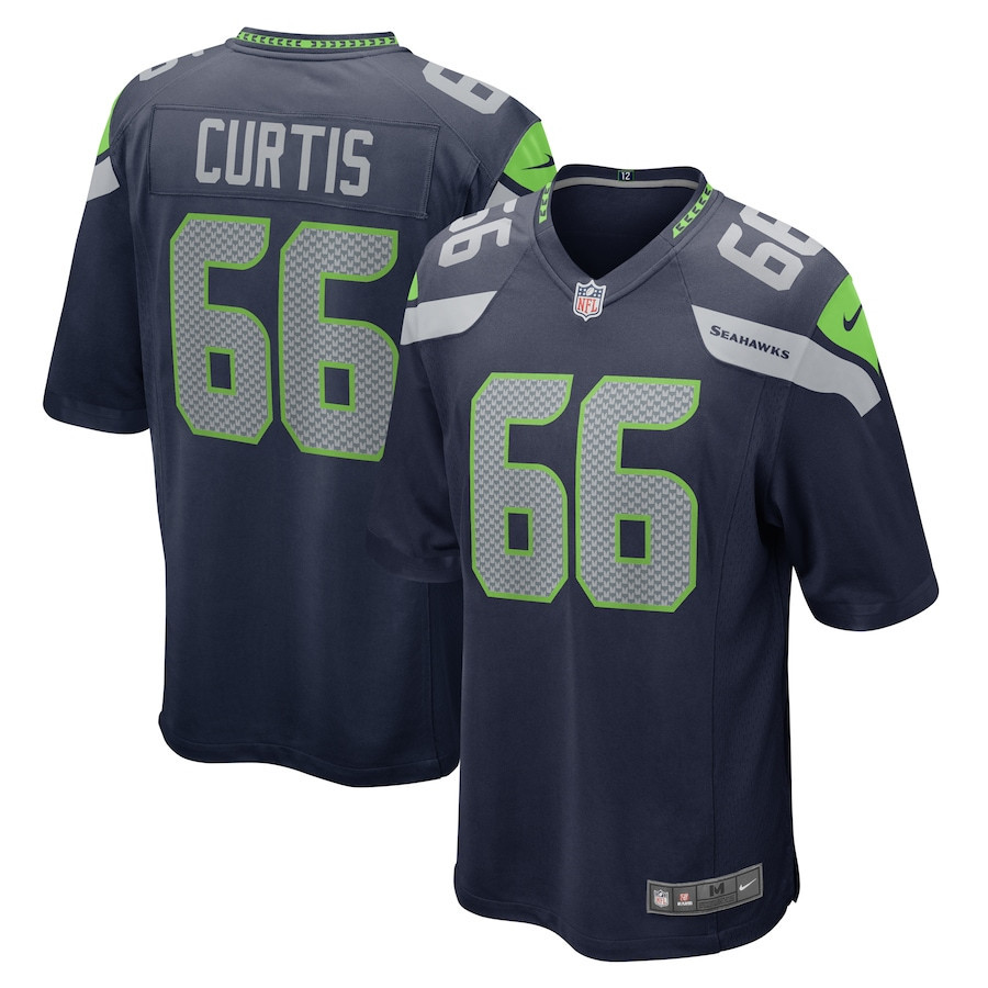 McClendon Curtis 66 Seattle Seahawks Men Team Game Jersey - College Navy