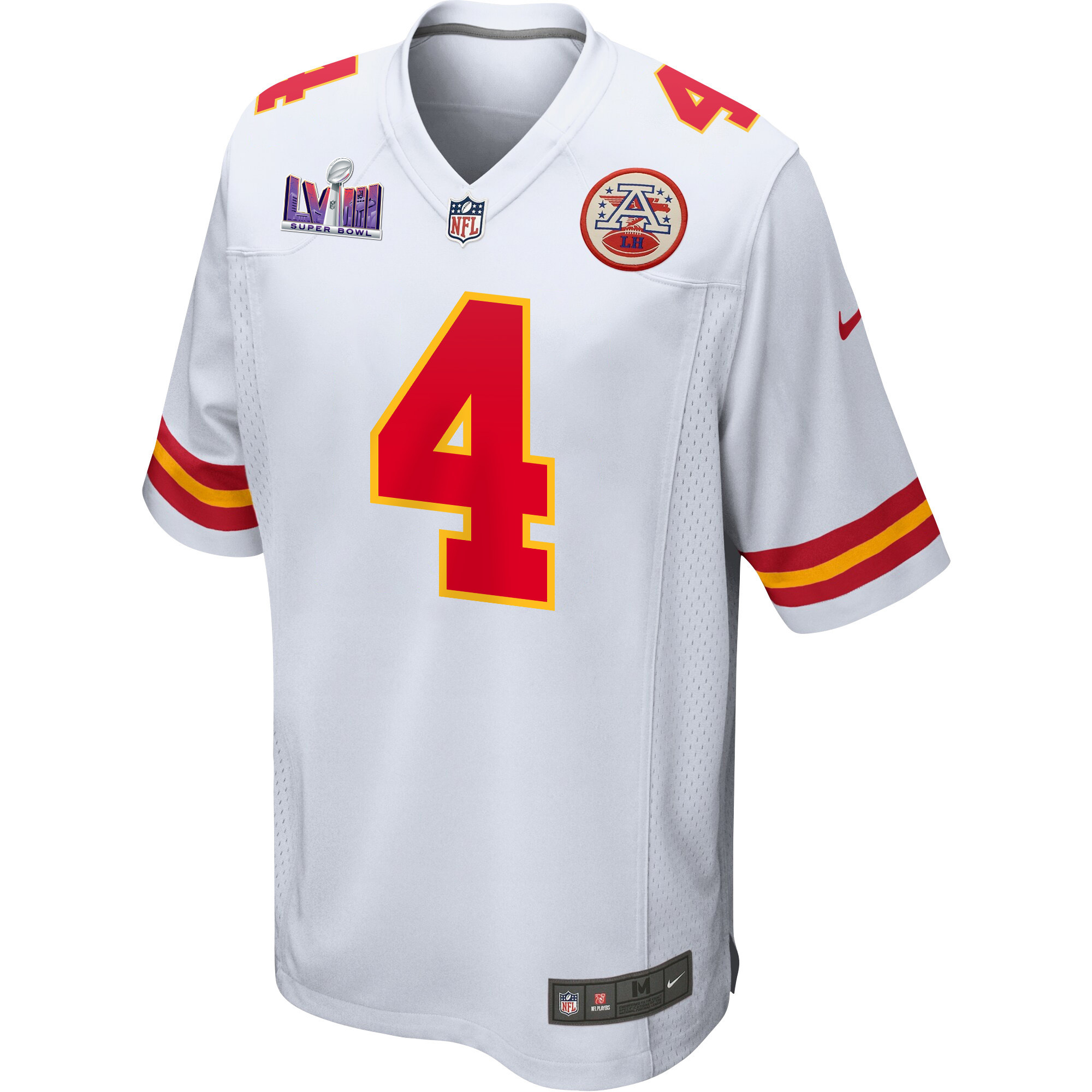 Rashee Rice 4 Signed Kansas City Chiefs Super Bowl LVIII Game Men Jersey - White