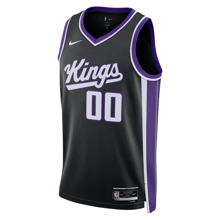 Unisex NBA Sacramento Kings Black Swingman Custom Jersey - Icon Edition